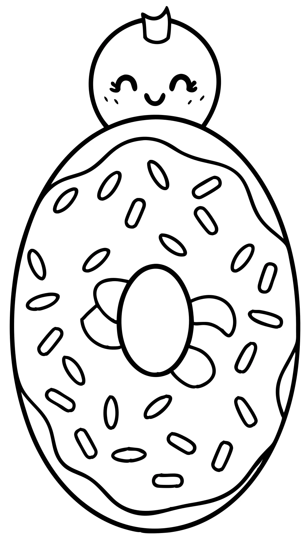 cute doughnut coloring pages